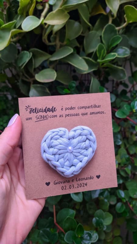 1 lembrancinha de crochê para casamento Angelina cosmos Elo7