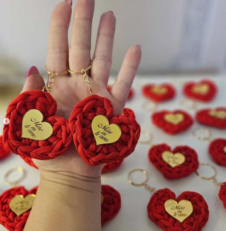 20 chaveiro de crochê dia das mães @ab ateliedecroche