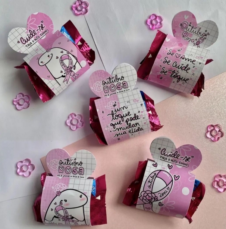 26 lembrancinha outubro rosa com bombom @ateliefabiartespersonalizados 26 lembrancinha outubro rosa com bombom @ateliefabiartespersonalizados