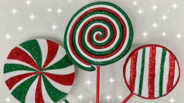 22 pirulito de EVA de natal Carolina Cordova