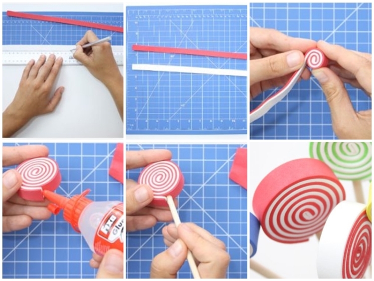 25 passo a passo para fazer pirulito de EVA Fixo Kids